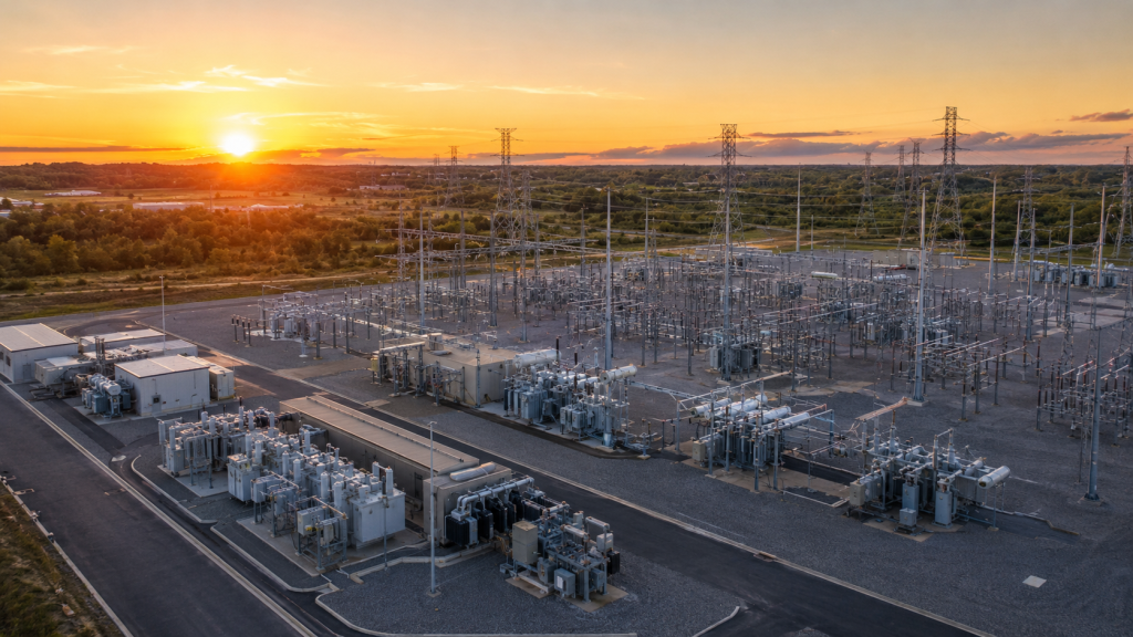 Stacja elektroenergetyczna i transformatory przyłączające inwestycję do sieci